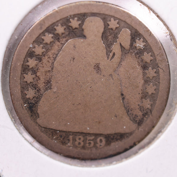 1859-O Seated Liberty Silver Dime., V.G., Store Sale #19072
