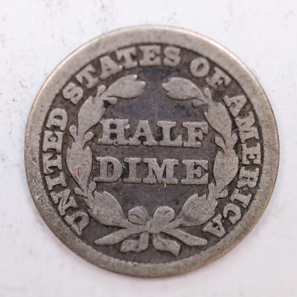 1849/6 Seated Liberty Silver Half Dime, Good + Circulated Coin, Store #HE024.
