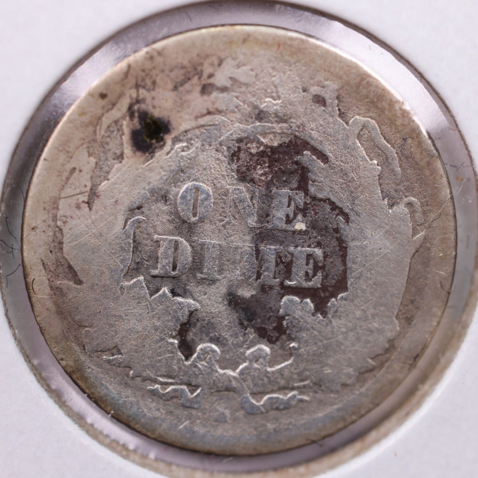 1864-S Seated Liberty Silver Dime., V.G +., Store Sale #19082