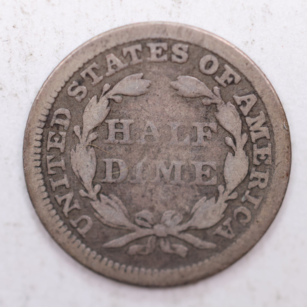1858/1858 Seated Liberty Silver Half Dime, Good Circulated Coin, Store #HE034.