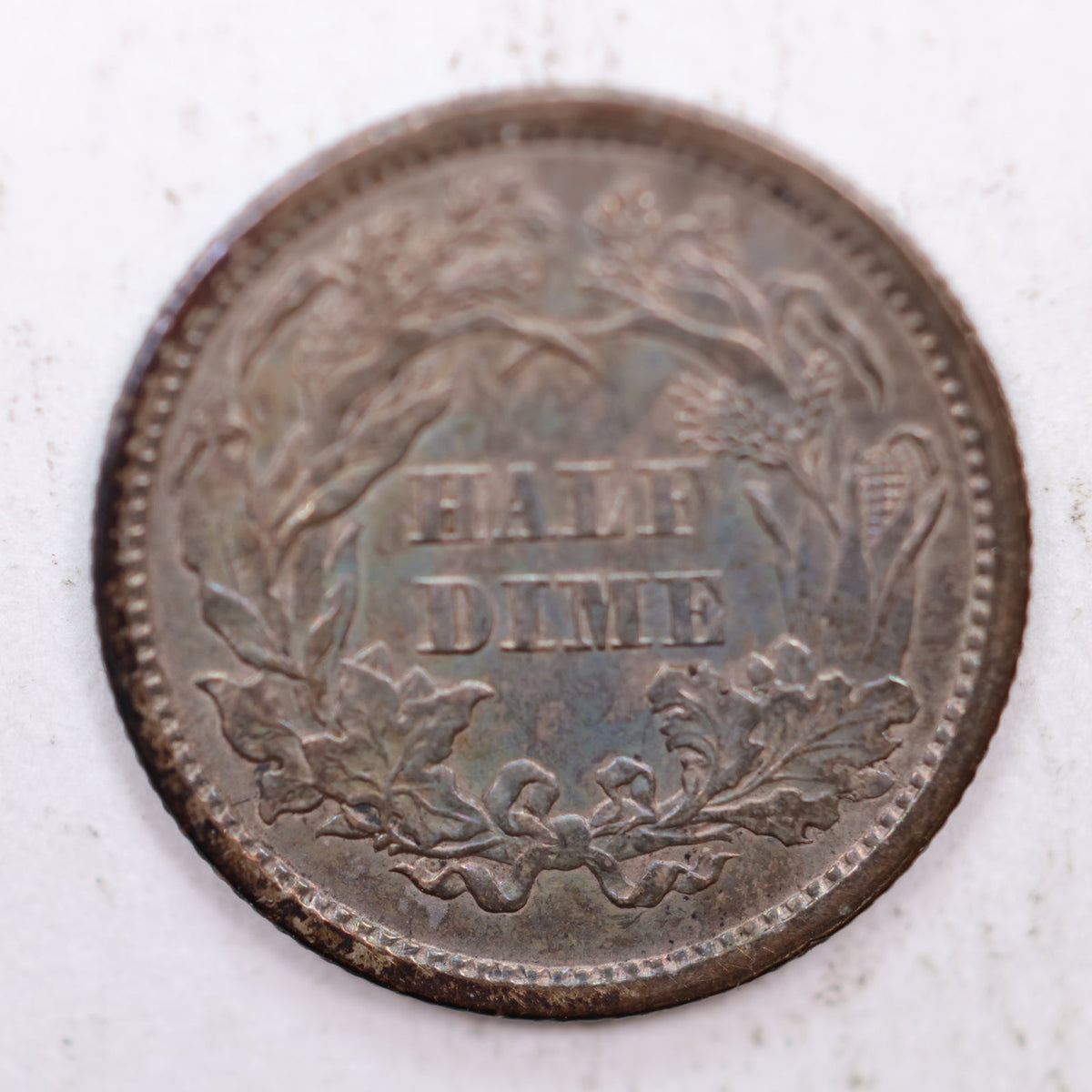 1860 Seated Liberty Silver Half Dime, Rare Variety, AU +, Store #HE040.