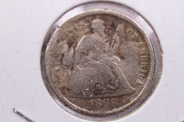 1868-S Seated Liberty Silver Dime., Fine Details., Store Sale #19097