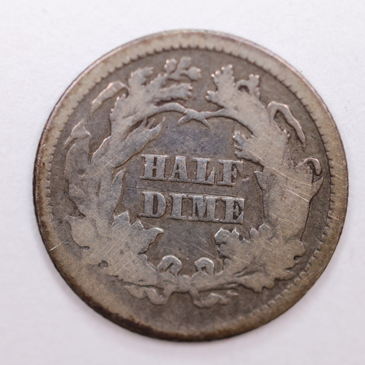 1865 Seated Liberty Silver Half Dime, Very Good Circulated Coin, Store #HE053.