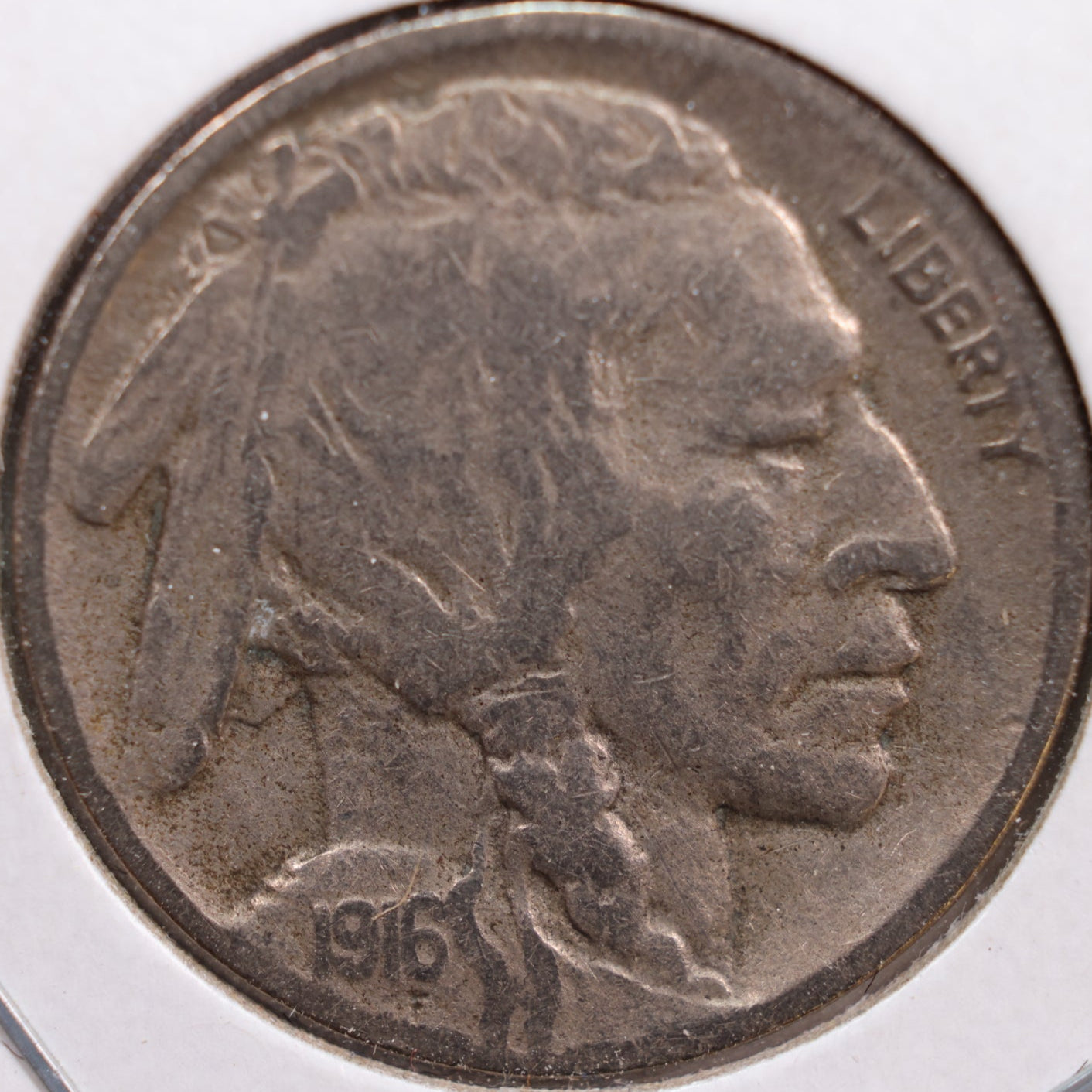 1916-D Buffalo Nickel, Very Good+ Circulated Coin, Store #NL343
