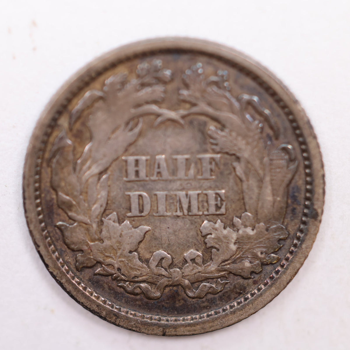 1873 Seated Liberty Silver Half Dime, A.U. Details, Cleaned, Store #HE070.