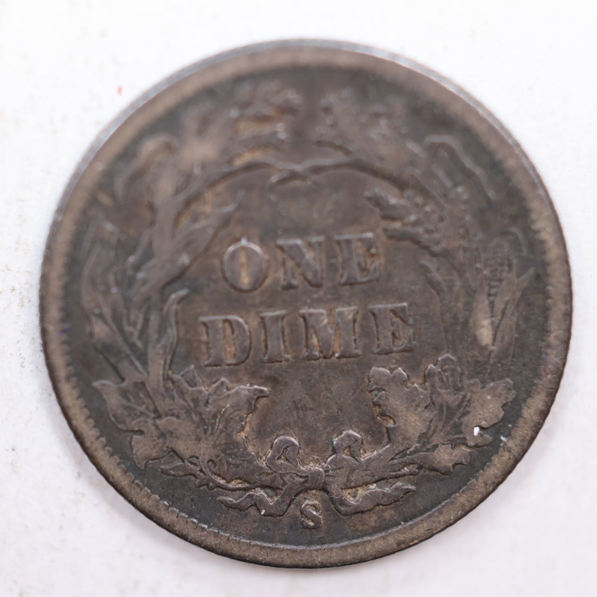 1890-S Seated Liberty Silver Dime, Very Fine Circulated Coin, Store #DE022.