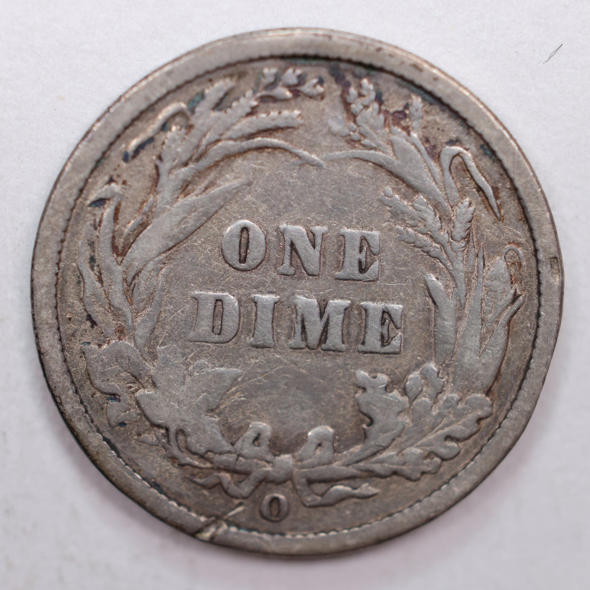 1896-O Barber Silver Dime, Very Good Circulated Coin, Store Sale #DE026.