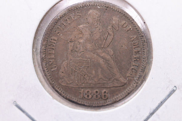 1886-S Seated Liberty Silver Dime., X.F., Store Sale #19151