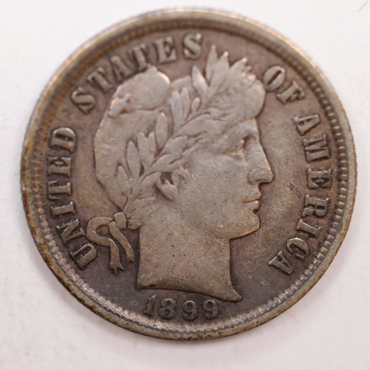 1899 Barber Silver Dime, Extra Fine Circulated Coin, Store Sale #DE028.