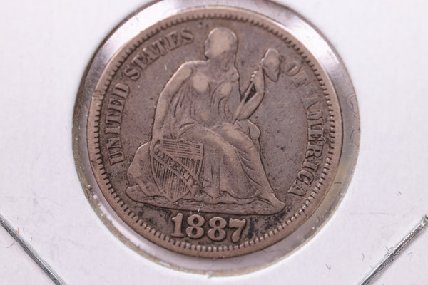 1887-S Seated Liberty Silver Dime., X.F., Store Sale #19155