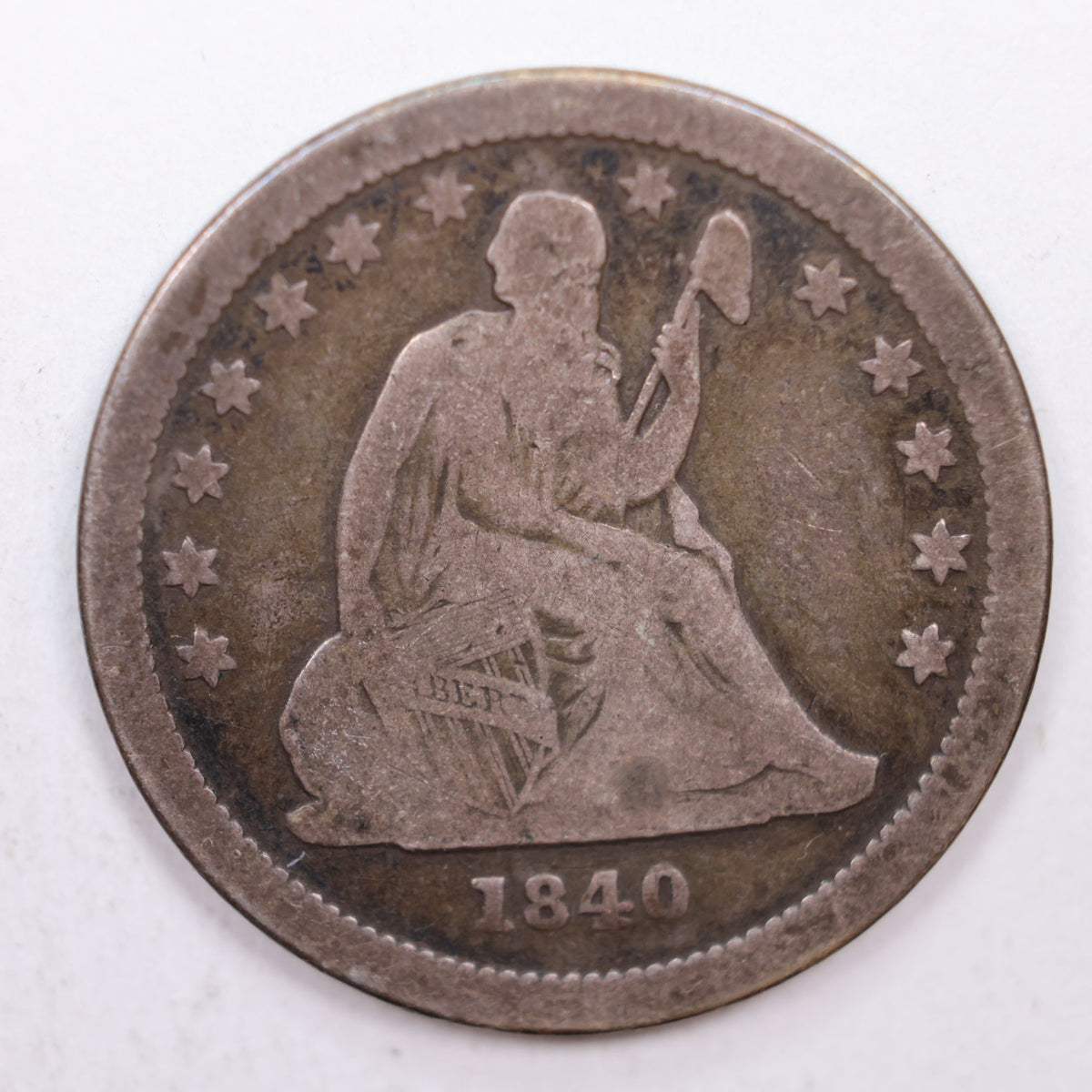 1840-O Seated Liberty Quarter, Very Good Detailed Coin, Store #QR004.