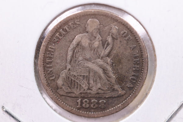 1888 Seated Liberty Silver Dime., V.F., Store Sale #19157