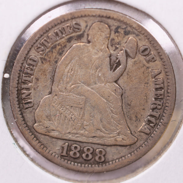 1888-S Seated Liberty Silver Dime., X.F., Store Sale #19130