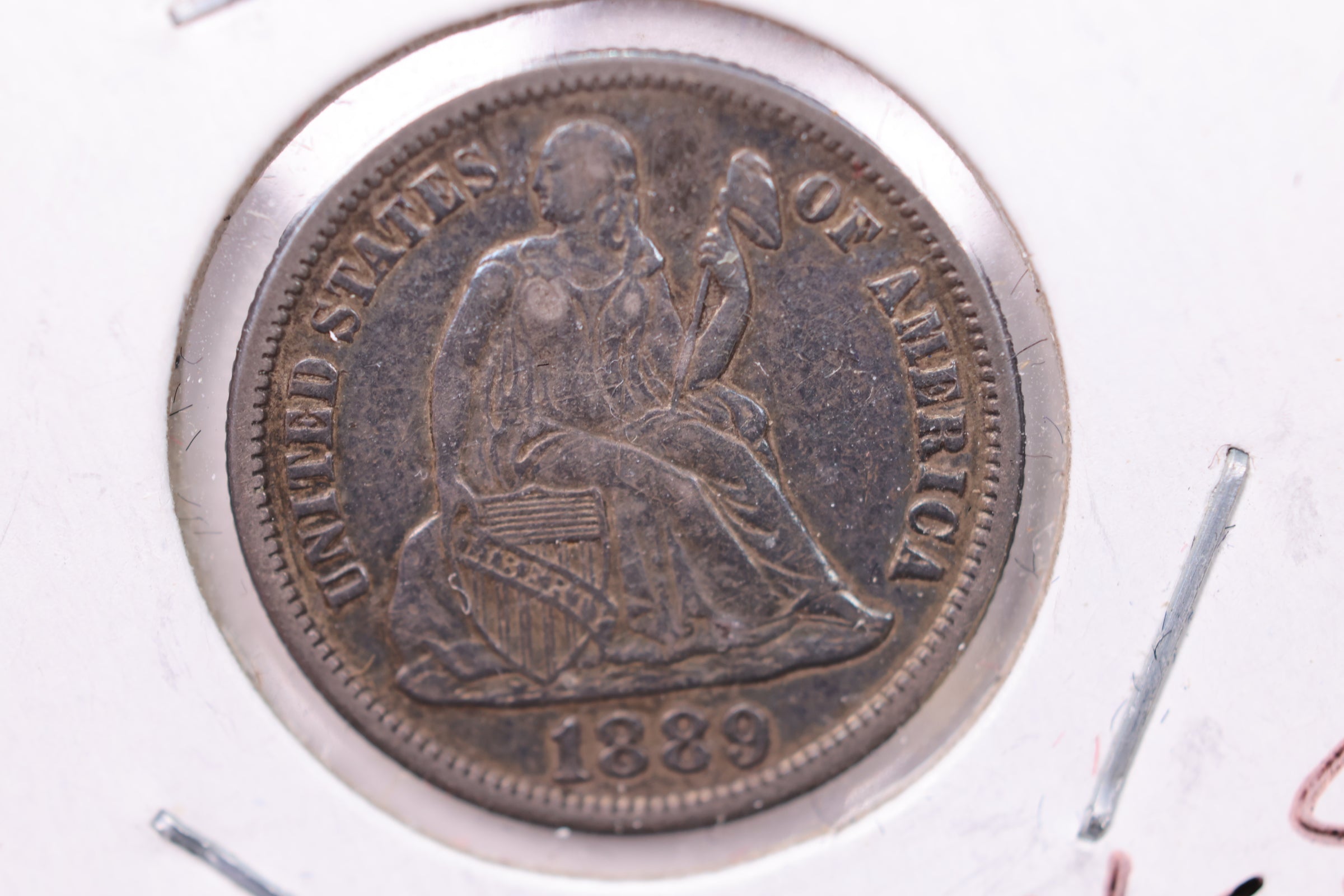 1889-S Seated Liberty Silver Dime., X.F. + ., Store Sale #19165