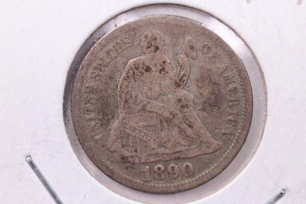 1890 Seated Liberty Silver Dime., V.F., Store Sale #19166