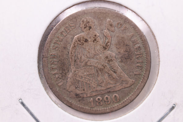 1890-S Seated Liberty Silver Dime., V.F +., Store Sale #19167