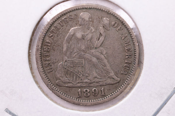 1891-O Seated Liberty Silver Dime., X.F.+., Store Sale #19171