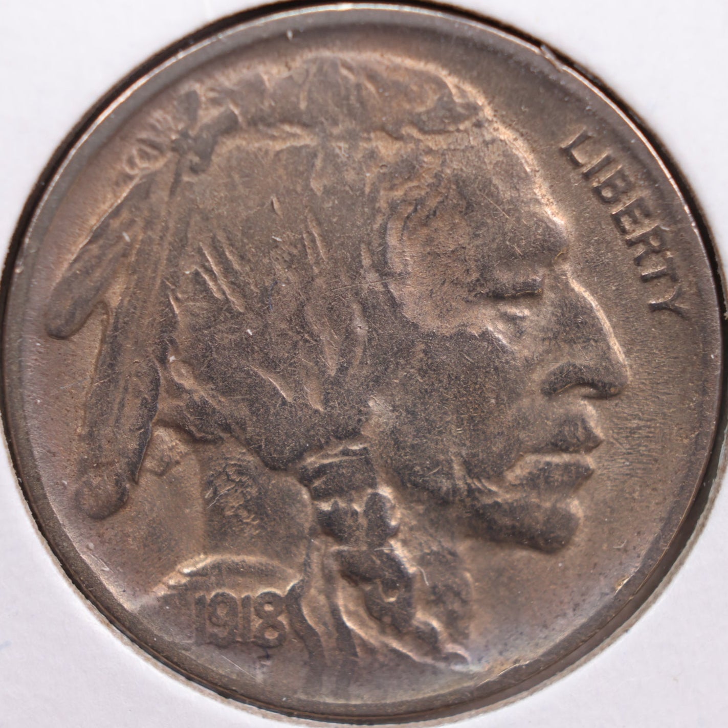 1918-D Buffalo Nickel, Very Fine+ Circulated Coin, Store #NL403