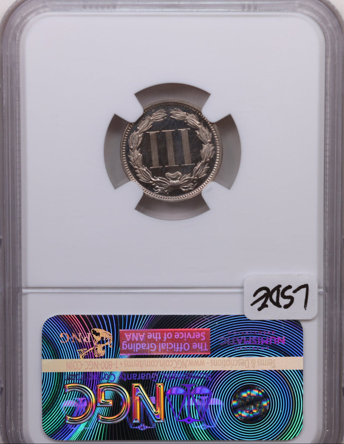 1866 3 Cent Copper Nickel, Proof Strike, NGC PF-67 Cameo, Store #G3C006.