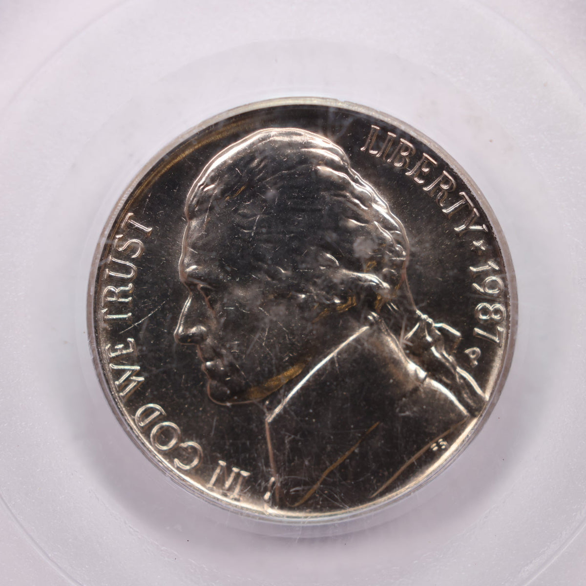 1987-P Jefferson Nickel, 'Full Steps', PCGS MS-65, Uncirculated, Store #NL857.