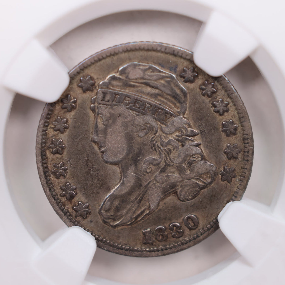 1830 Cap Bust Silver Dime, NGC VF-35, Circulated Coin, Store #DE1006.