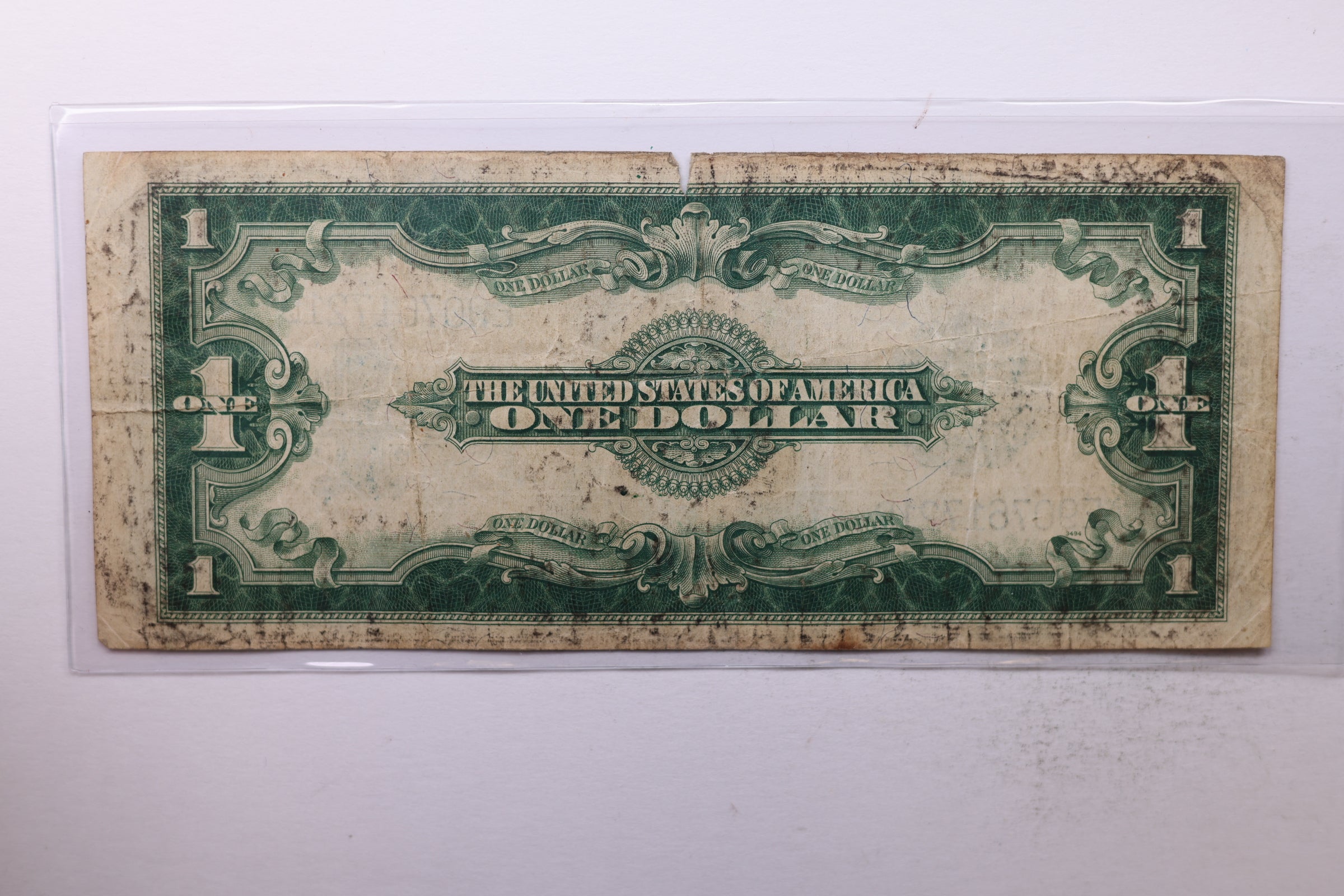 1923 $1 Silver Certificate., (Large)., "Horse Blanket"., Very Good., Store #LSC003