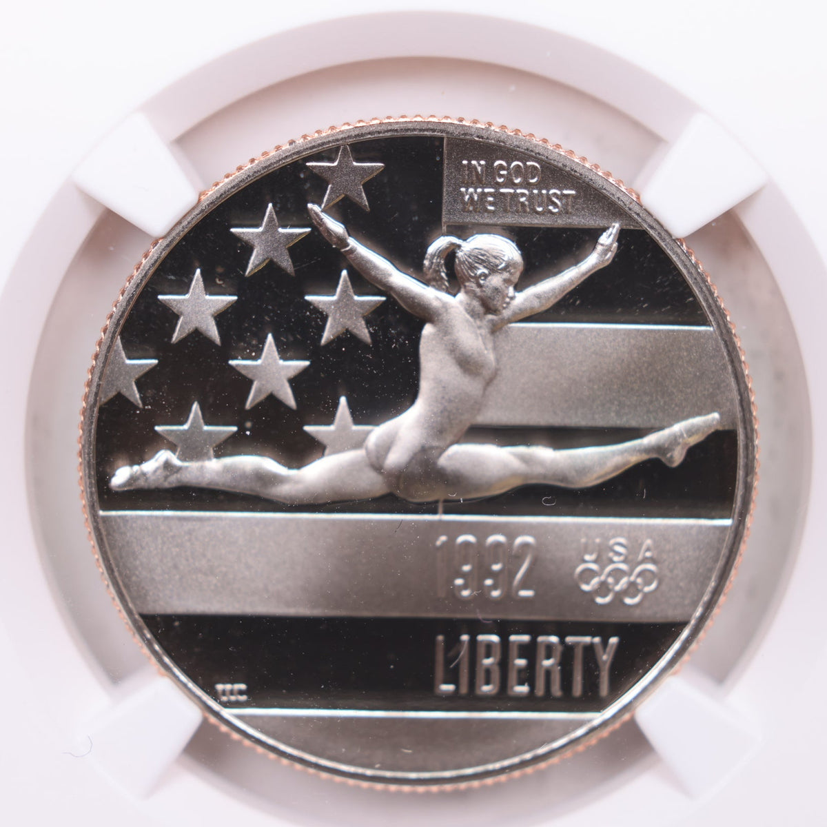 1992-S Olympics Clad Half Dollar, NGC PF-77, Proof Strike, Store GMC245.
