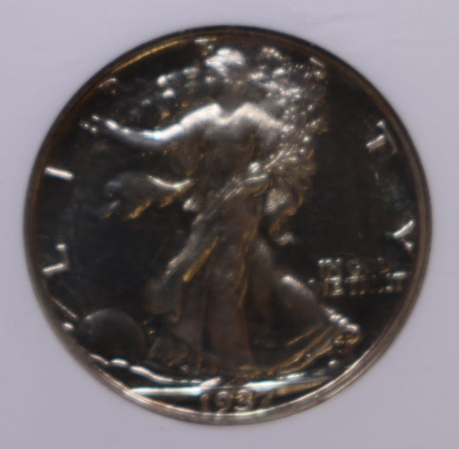 1937 Walking Liberty Silver Half Dollar, NGC PF-68, Proof Coin, Store #HR2061.
