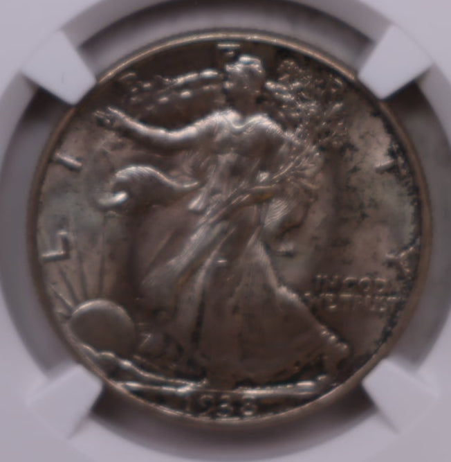 1938 Walking Liberty Silver Half Dollar, NGC Graded MS-63, Store #HR2063.
