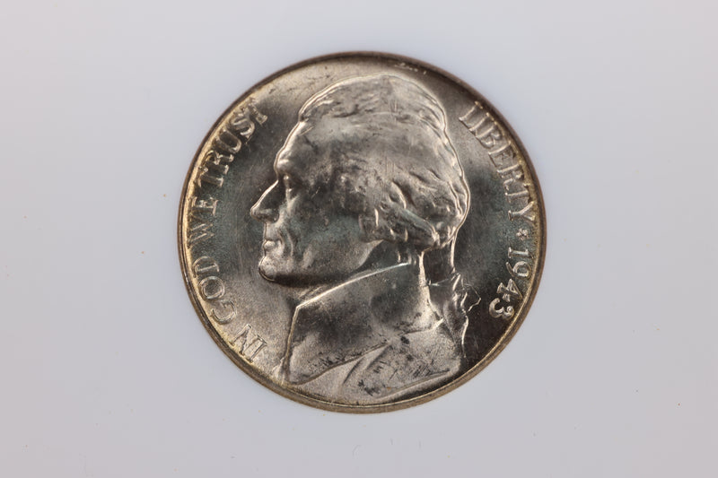 1943-S Silver Jefferson Nickel, NGC Certified MS-66. Store