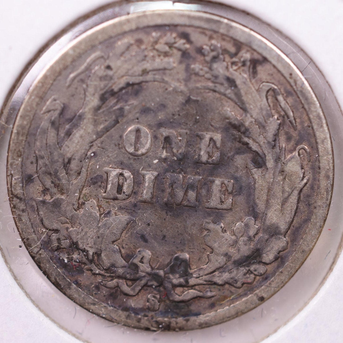 1895-S Barber Silver Dime, About Good Circulated Coin, Store #d895S07