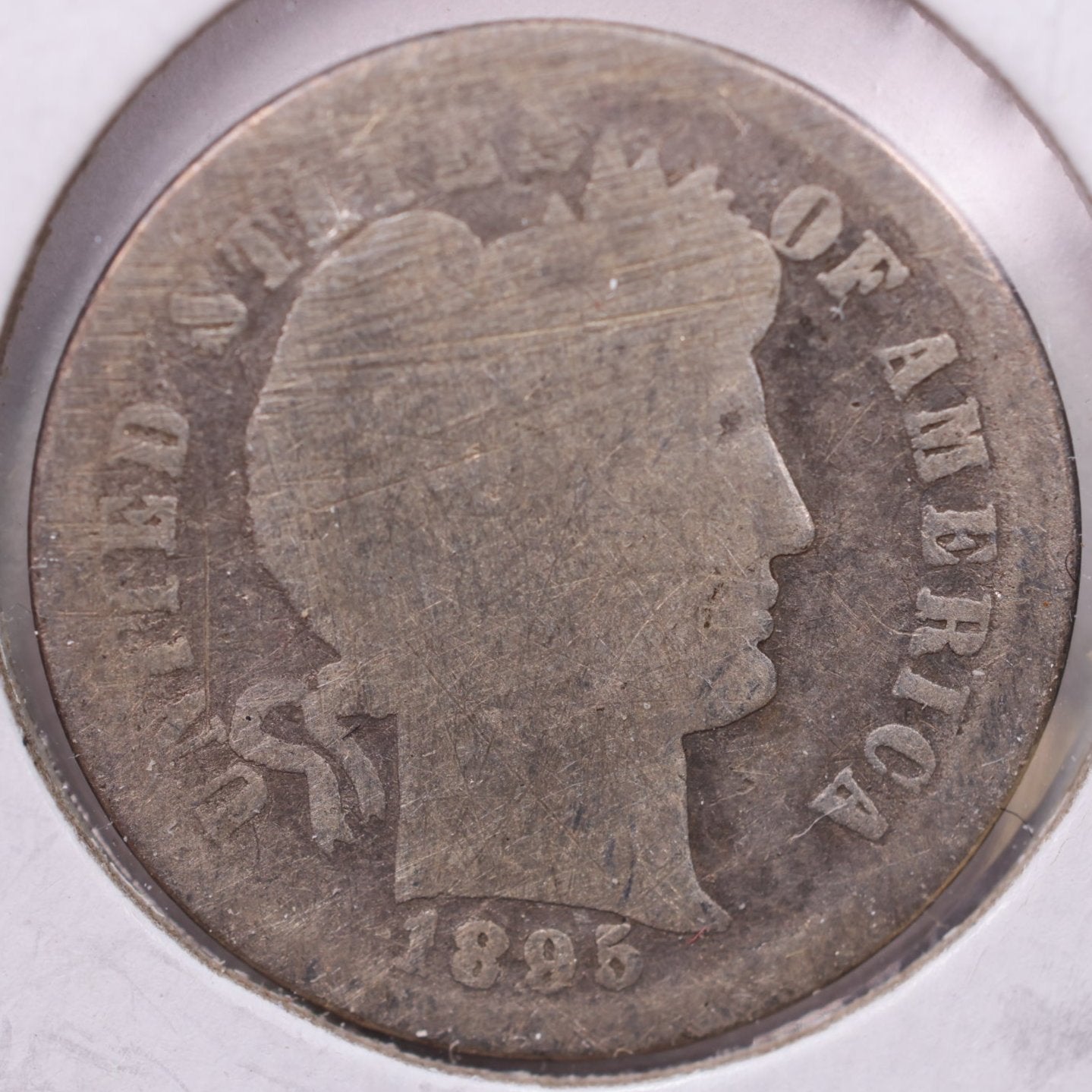 1895-S Barber Silver Dime, Fair Circulated Coin, Store #d895S10