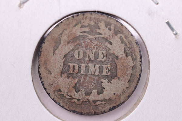 1892 Barber Silver Dime, Affordable Circulated Coin,  Store #13082