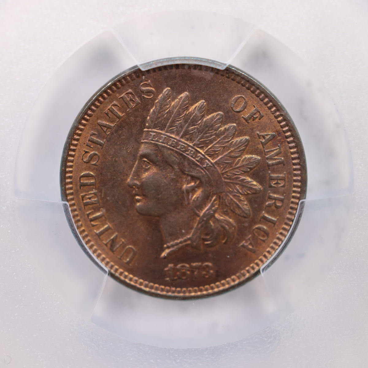 1873 Indian Head Cents, Open-3, PCGS MS64 R/B, CAC Sticker, Store #CT1674