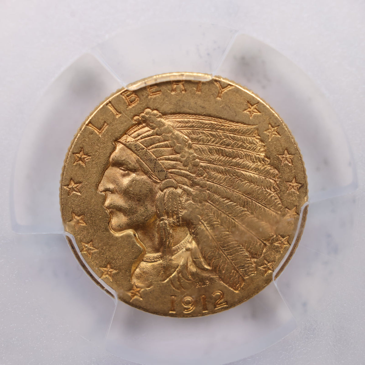 1912 $2.50 Gold Indian, Quarter Eagle, PCGS AU-55, STORE #G007.