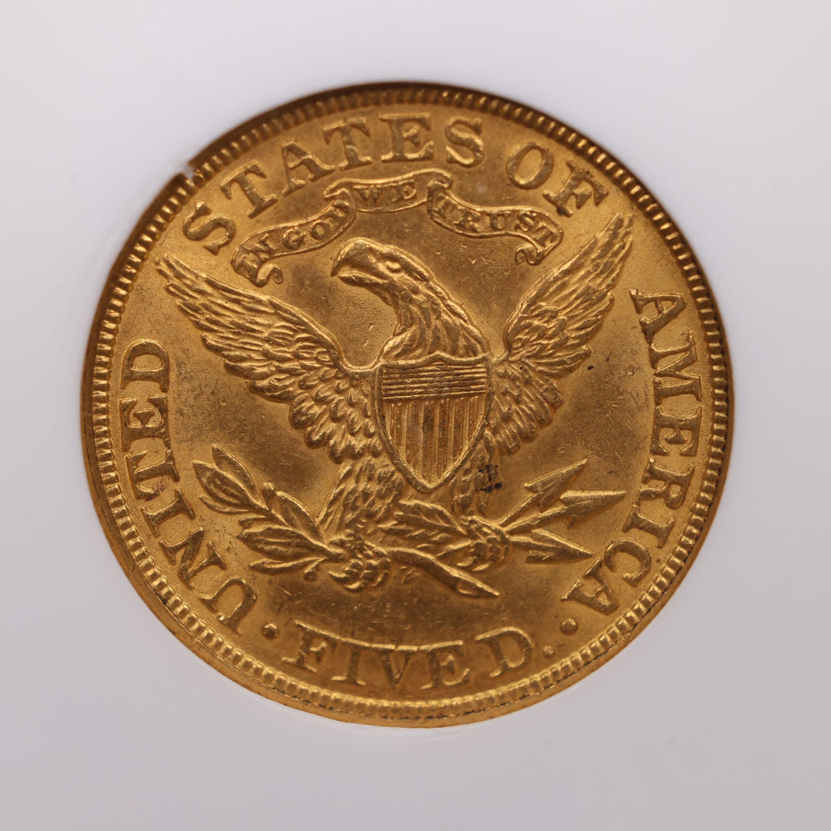 1907 $5 Gold Liberty Half Eagle, NGC MS-62, Uncirculated, Store Sale #G011.