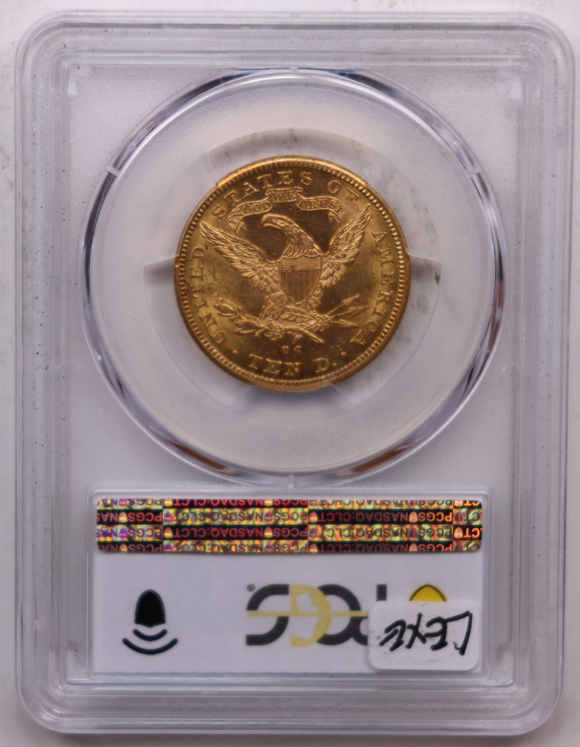 1891-CC $10 Gold Liberty, (Eagle), 'CC' over 'CC', PCGS MS61, Store #G012.