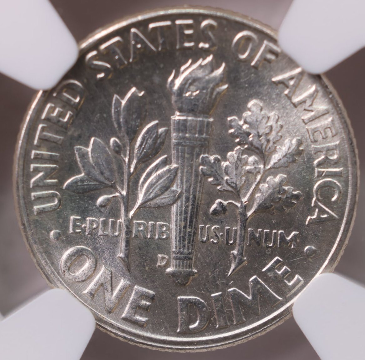 1961-D Roosevelt Silver Dime., NGC Certified; MS-65., Store #GRD001