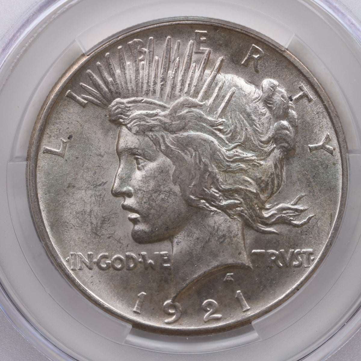 1921 Peace Silver Dollar, HIGH RELIEF, CAC Graded MS-63, Store #DR100.