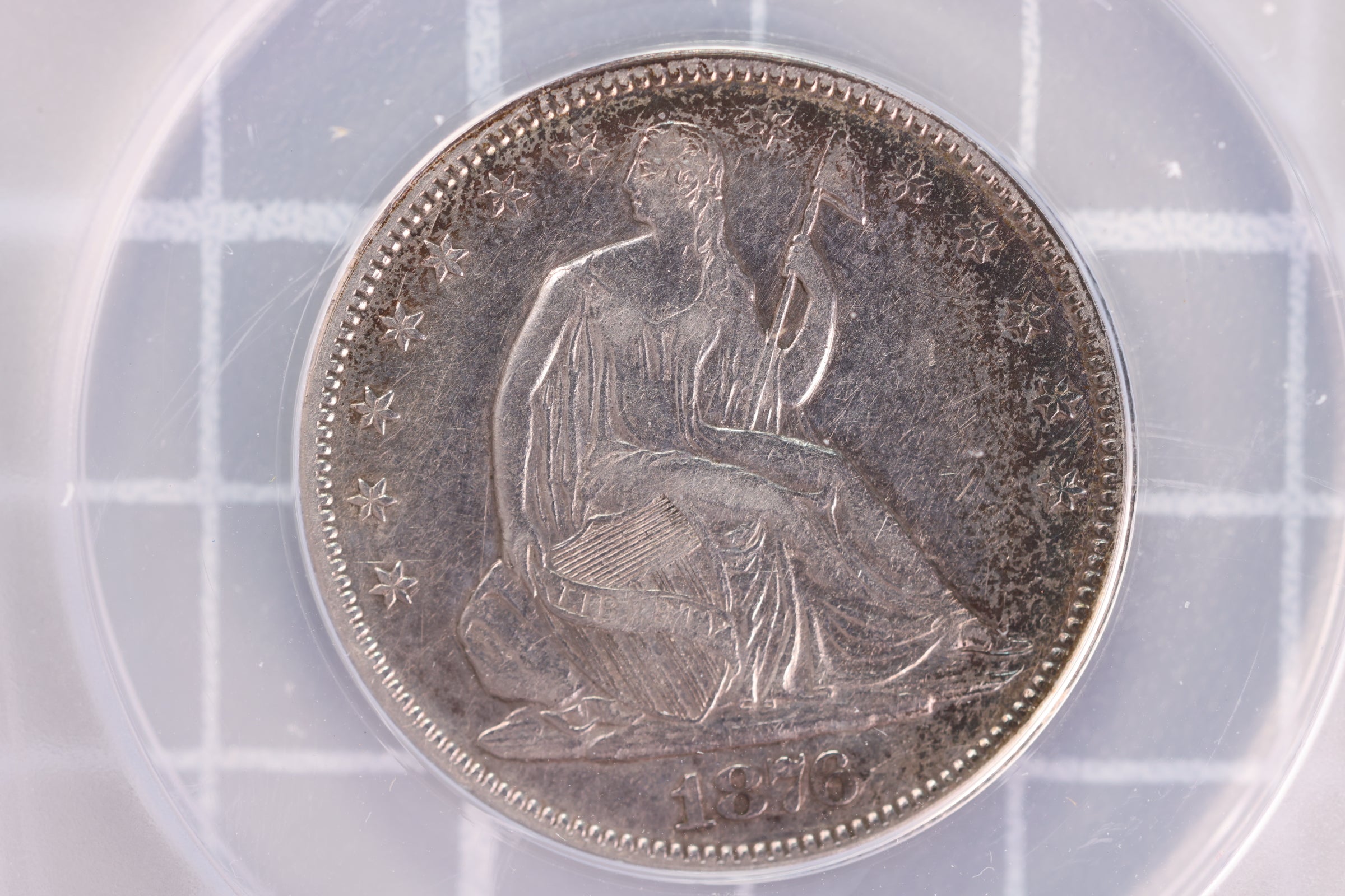 1876-CC Liberty Seated Half Dollar, Small "CC", ANACS EF-40 Store #23070219