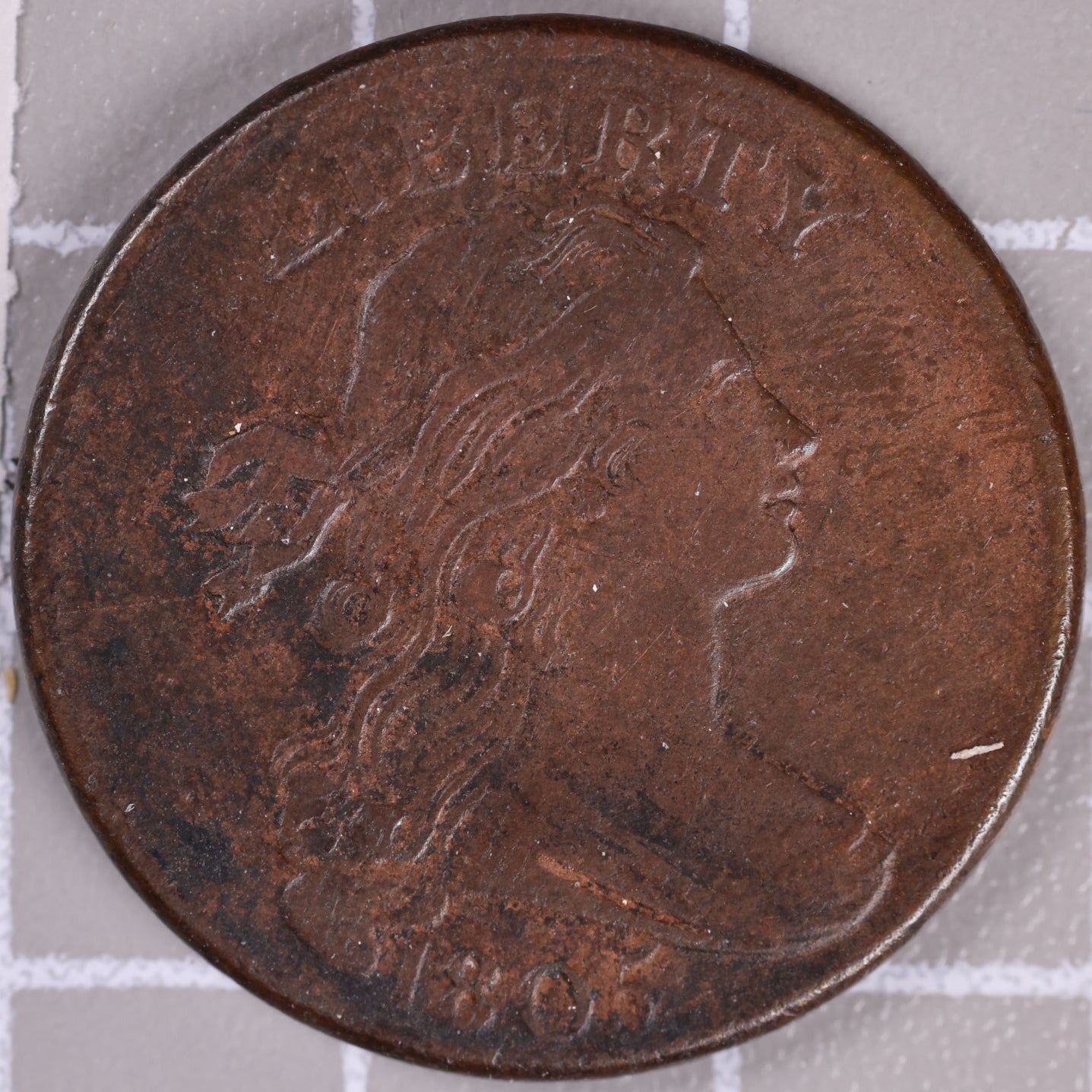 1805 Large Cent, Extra Fine Circulated Coin, Details, Store #14406