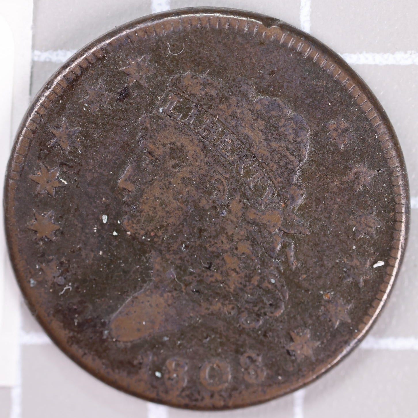 1808 Classic Head Large Cent, Fine+ Circulated Coin, Store #14412