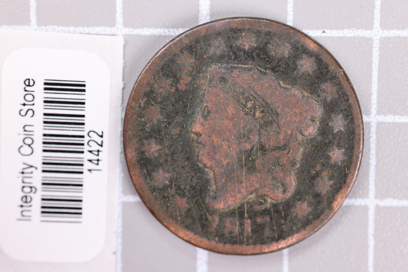 1817 Large Cent, Affordable Circulated Coin, Store Sale
