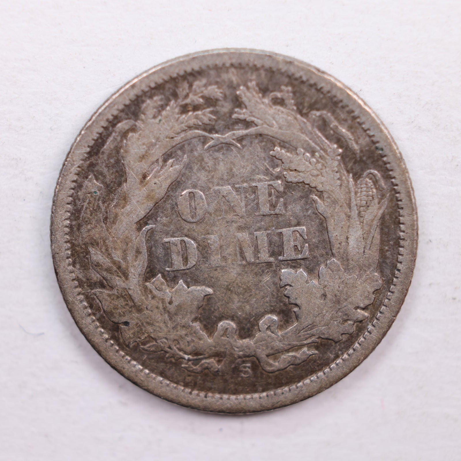 1871-S Seated Liberty Dime., Extra Fine Circulated Coin., Store Sale #DE0355.