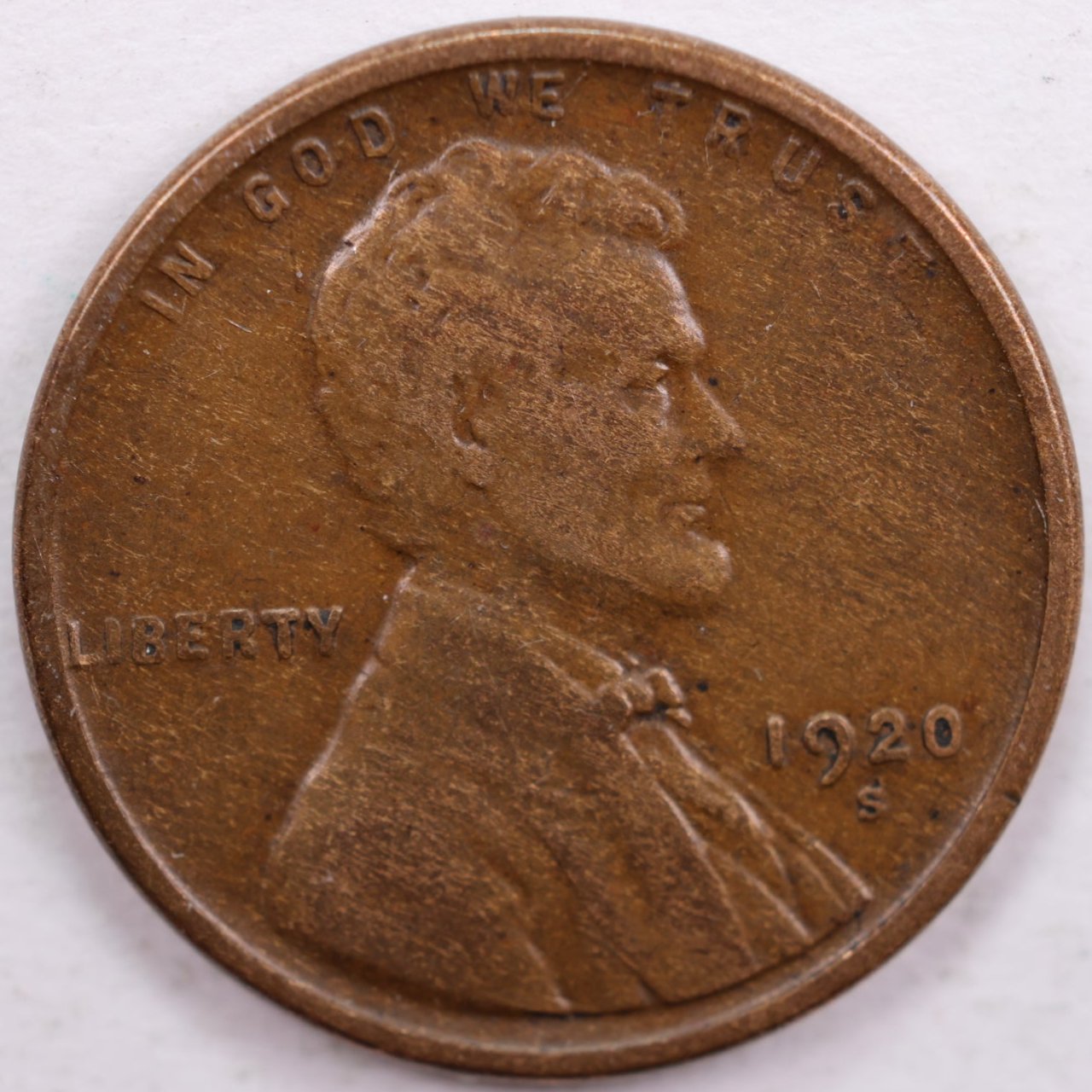1920-S Lincoln Wheat Cent, Extra Fine Circulated Coin, Store #CT0067