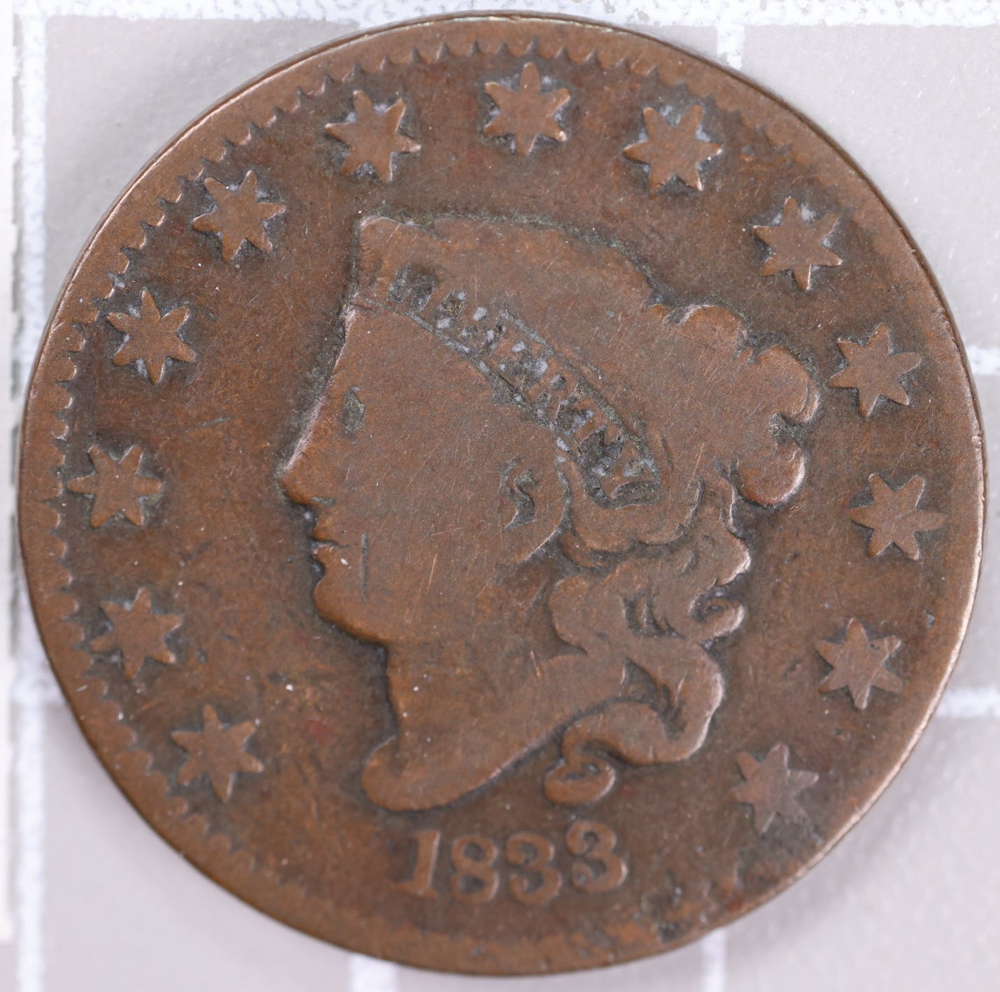 1833 Large Cent, Affordable Circulated Coin, Store Sale #CT1383