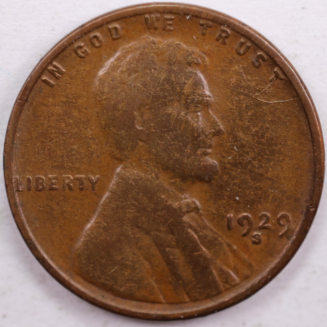 1929-S Lincoln Cent, Very Fine+ Circulated Coin, Store #CT0074