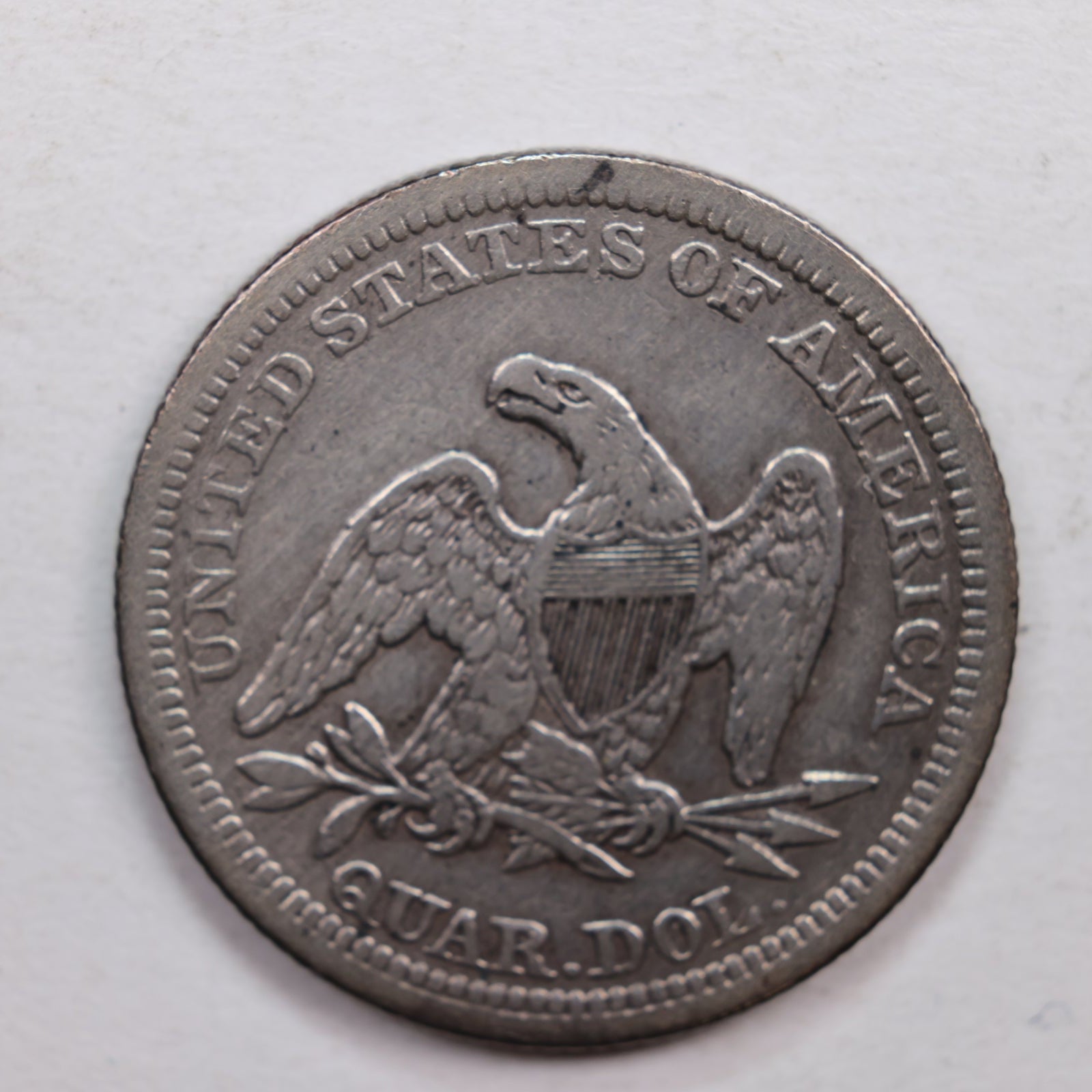 1852 Seated Liberty Quarter., Very Fine Circulated Silver Coin., Store #QR523.