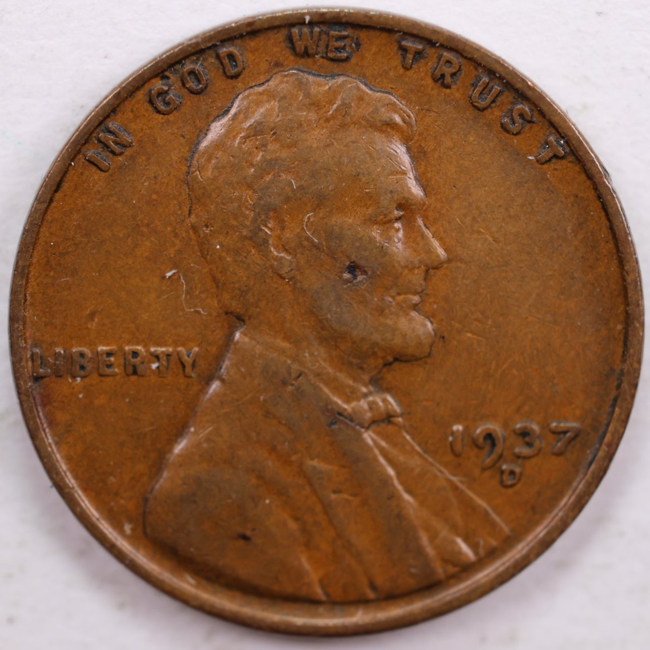 1937-D Lincoln Cent, Extra Fine Circulated Coin, Store #CT0080