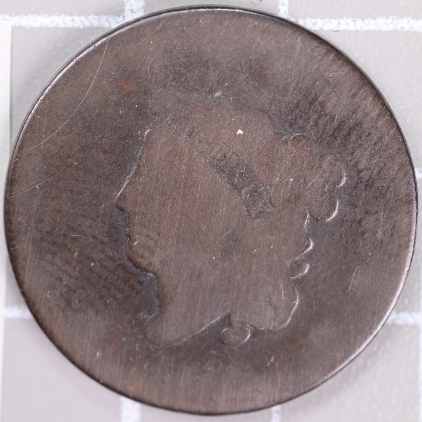 1835 Coronet Head Large Cent, About Good Circulated Coin, Store #14497